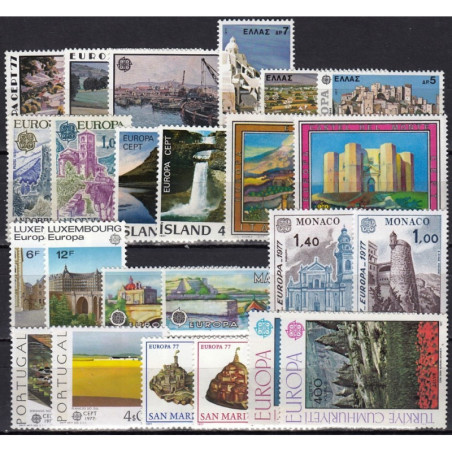 Set of stamps 1977 - Landscapes on Europa Stamps