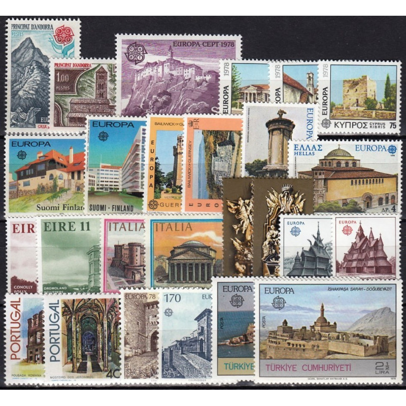 Set of stamps 1978 - Architecture on Europa Stamps