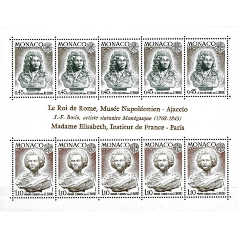 Monako pašto ženklai (1974). Skulptūros