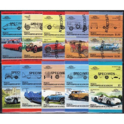 Išparduodami Sent Vinsento ir Grenadinų pašto ženklai (1984). Senoviniai automobiliai