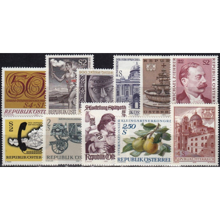 Austria 1970's. Set of new stamps on sale (1971-1972)