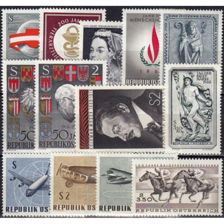 Austrija 1960-ieji. Naujų ženklų rinkinys pusvelčiui (1968-1969)