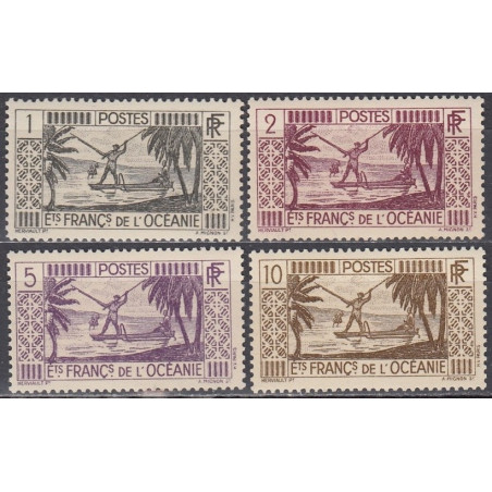 Prancūzijos Polinezijos pašto ženklai (1934). Žvejys