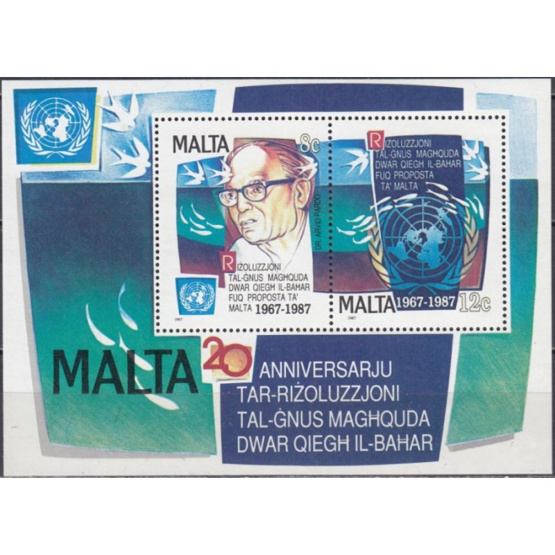 Malta 1987. Jungtinių tautų rezoliucija dėl jūrų demilitarizavimo