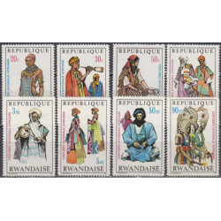 Rwanda 1970. National costumes