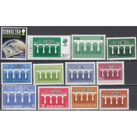Selection of Europa stamps 1984. CEPT anniversary