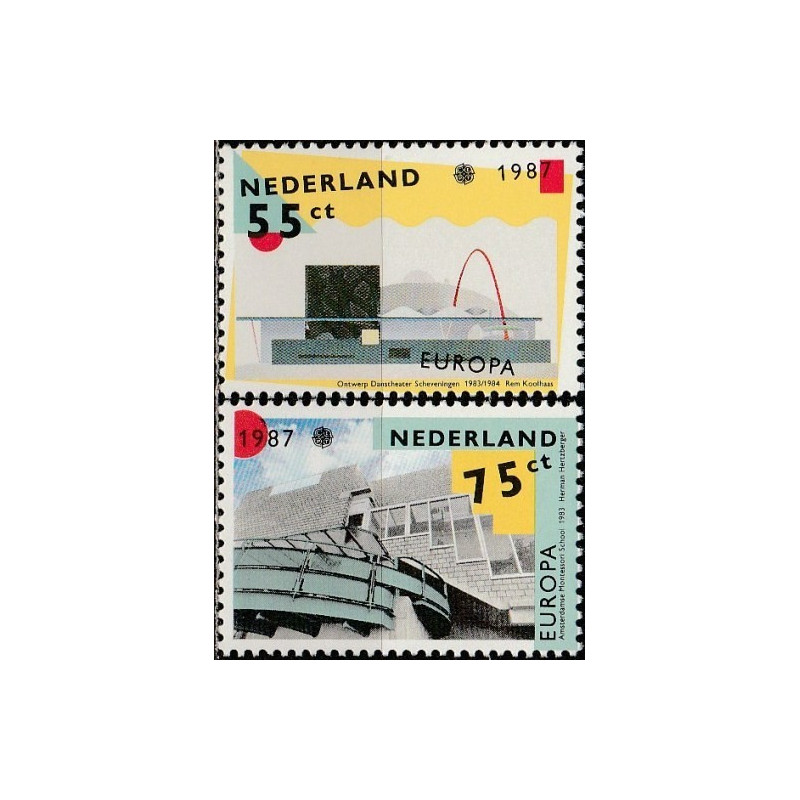 Nyderlandų pašto ženklai (1987). Modernioji architektūra