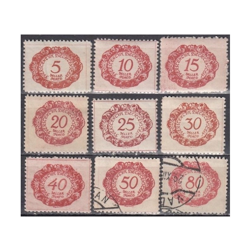 Liechtenstein 1920. Portomarken