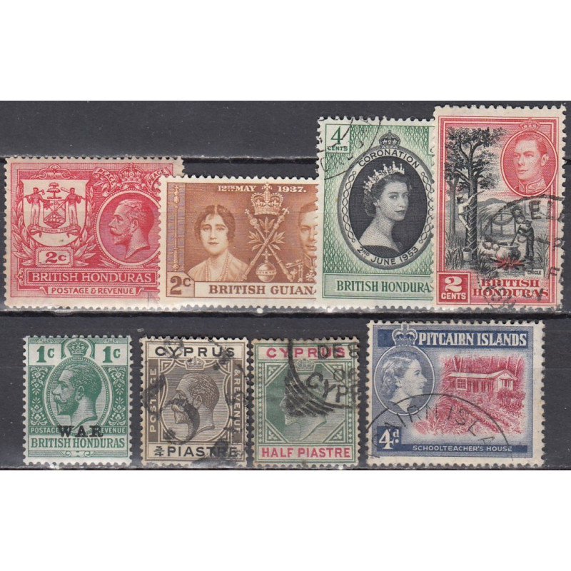 British colonies. Set of used stamps 10