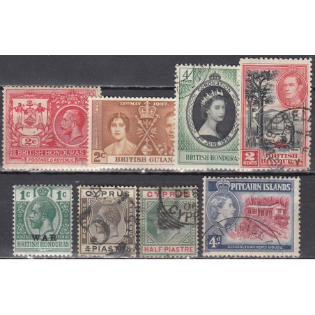 British colonies. Set of used stamps 10