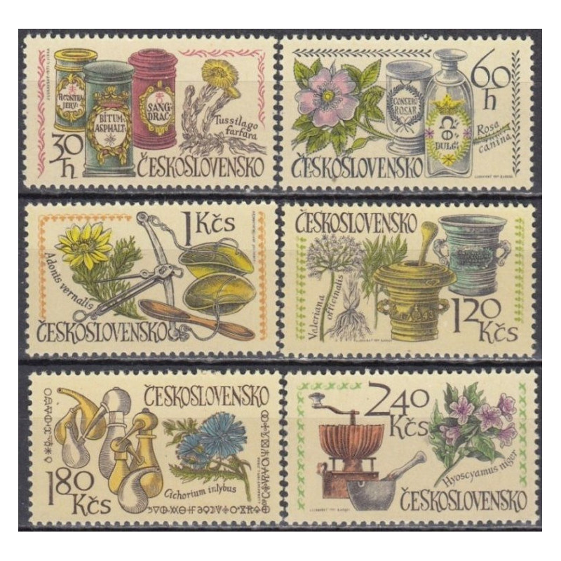 Čekoslovakija 1971. Vaistiniai augalai (farmacija)