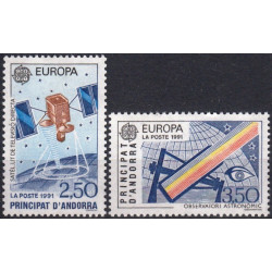 Andoros pašto ženklai (1991). Europos kosmoso tyrinėjimai