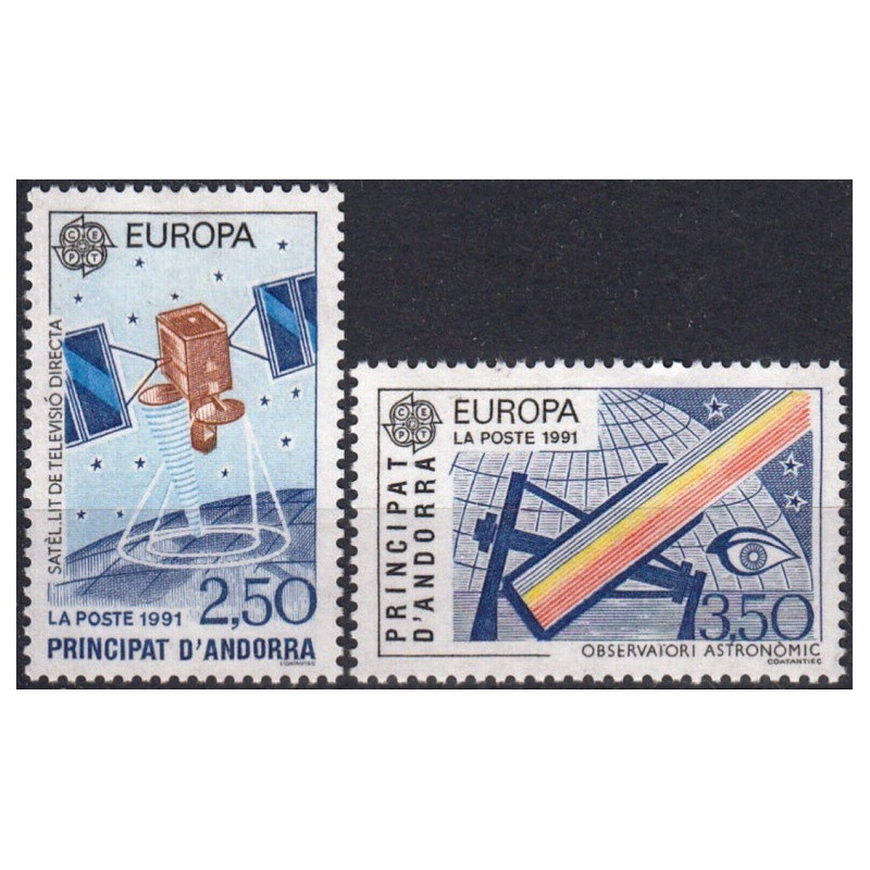 Andoros pašto ženklai (1991). Europos kosmoso tyrinėjimai