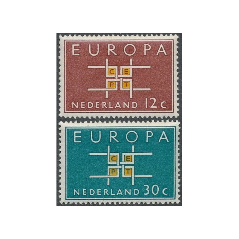 Nyderlandų pašto ženklai (1963) - Fantastiškos Europa ženklų kainos‎