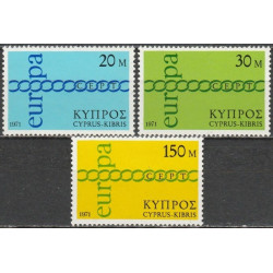 Kipro pašto ženklai (1971) - Fantastiškos Europa ženklų kainos‎