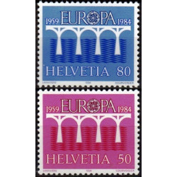 Šveicarijos pašto ženklai (1984). CEPT - 25-eri metai, Stilizuotas tiltas