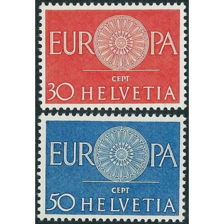 Šveicarijos pašto ženklai (1960) - Fantastiškos Europa ženklų kainos