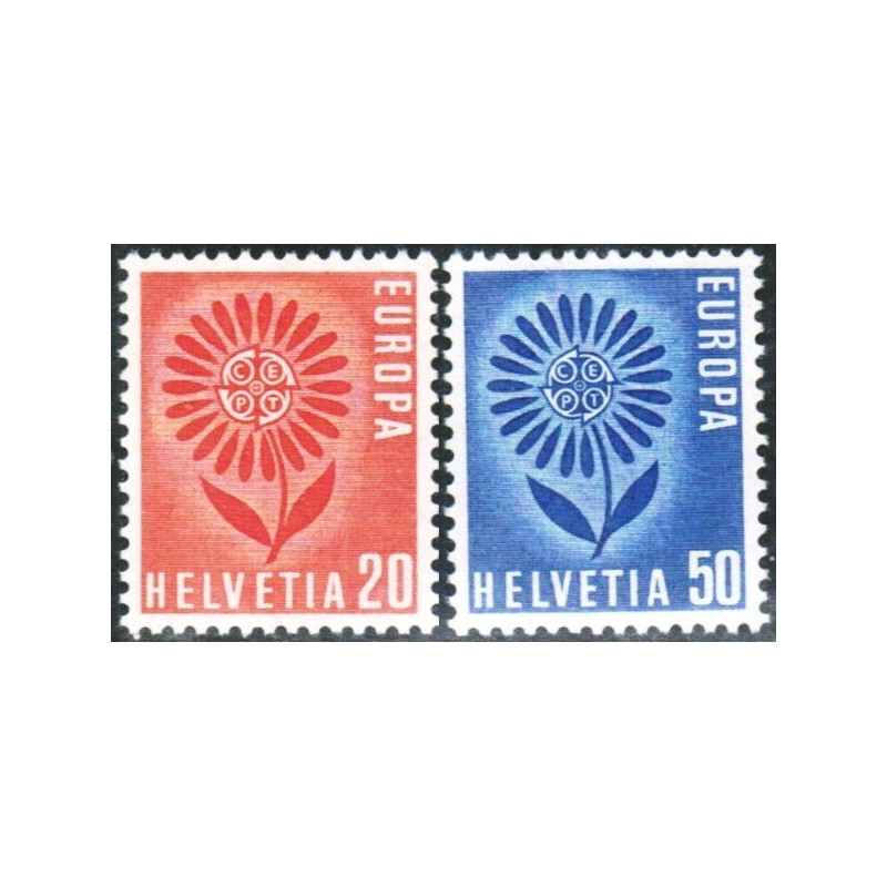Šveicarijos pašto ženklai (1964) - Fantastiškos Europa ženklų kainos‎