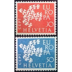 Šveicarijos pašto ženklai (1961) - Fantastiškos Europa ženklų kainos