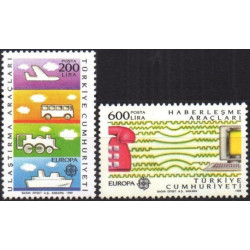 Turkijos pašto ženklai (1988).Turkija 1988, Europa (transportas ir ryšiai)