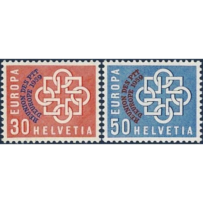 Šveicarijos pašto ženklai (1959) - Fantastiškos Europa ženklų kainos