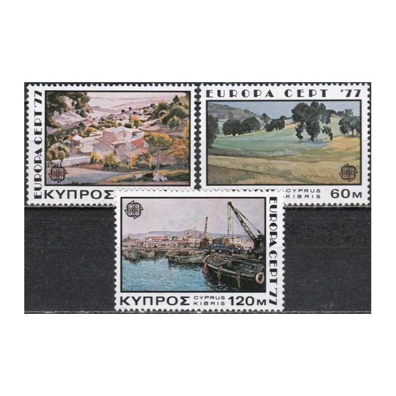 Kipro pašto ženklai (1977). Kraštovaizdžiai paveiksluose