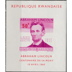 Rwanda stamps (1965) for sale. Abraham Lincoln, US president