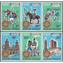Rwanda 1968. Olympic Games Mexico City - winners (swimming)