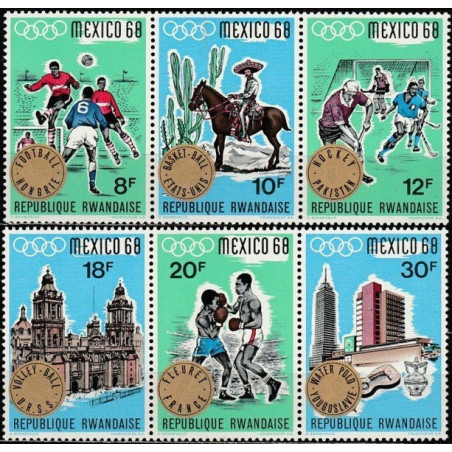 Rwanda 1968. Olympic Games Mexico City - winners (team sports)