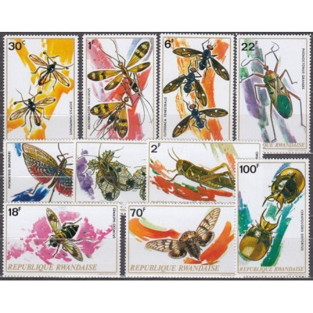 Rwanda stamps (1973) for sale. Insects