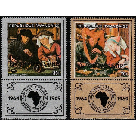 Rwanda stamps (1974) for sale. Impressionist artwork