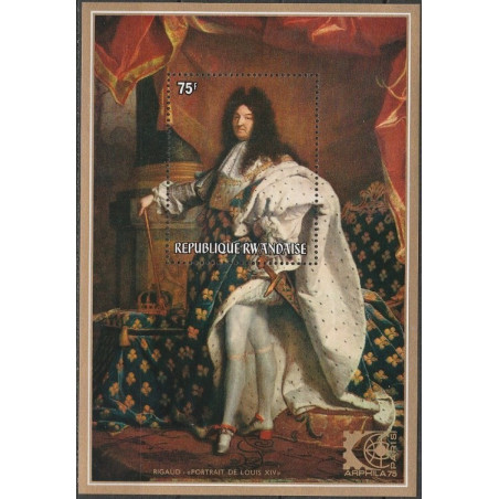 Rwanda stamps (1975) for sale. Painting (Rigaud, Louis XVI)