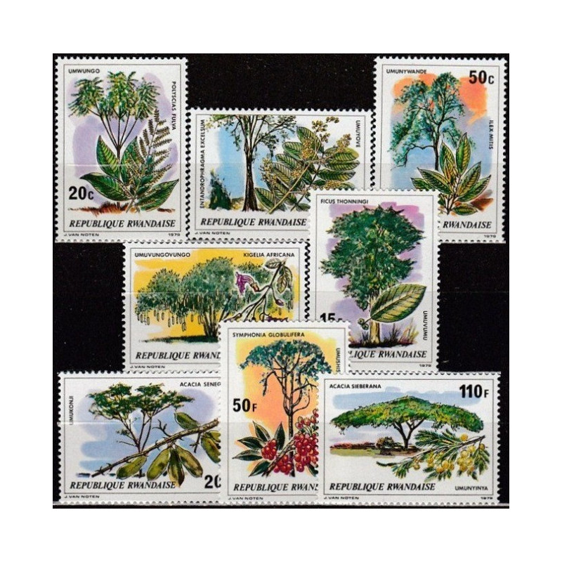 Rwanda stamps (1979) for sale. Trees