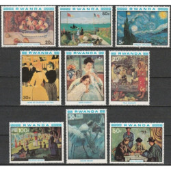 Rwanda stamps (1980) for sale. Paintings