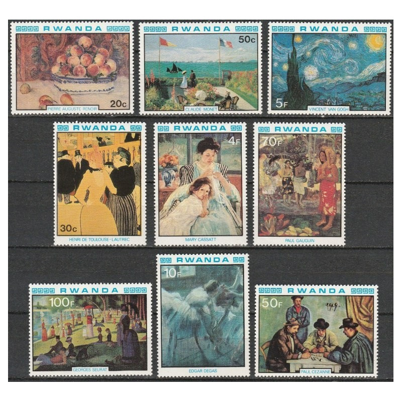 Ruandos pašto ženklai (1980). Paveikslai, tapyba