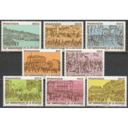 Ruandos pašto ženklai (1980). Belgijos nepriklausomybei 150 metų