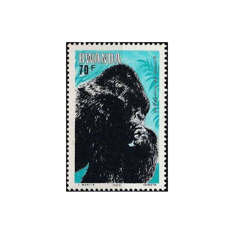 Ruandos pašto ženklai (1983). Kalnų gorila