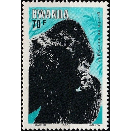 Ruandos pašto ženklai (1983). Kalnų gorila