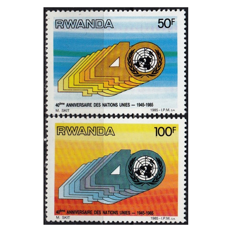 Ruandos pašto ženklai (1985). Jungtinės tautos (JTO)