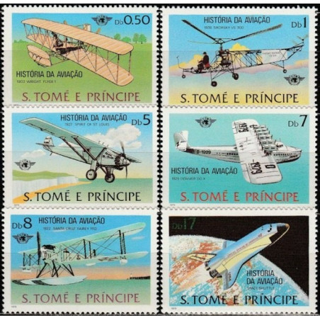 San Tomės ir Prinsipės pašto ženklai (1979). Aviacijos istorija