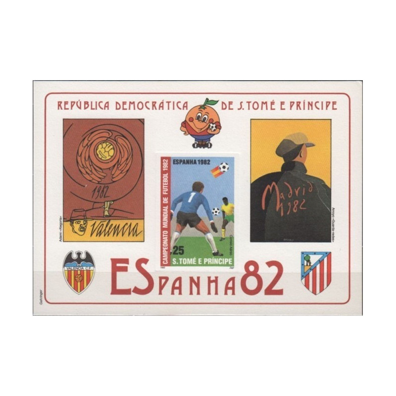 San Tomės ir Prinsipės pašto ženklai (1982). FIFA Pasaulio taurė