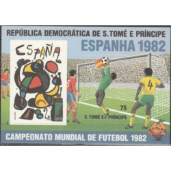 Sao Tome and Principe stamps (1982) for sale. FIFA World Cup (Deluxe block)