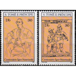 San Tomės ir Prinsipės pašto ženklai (1982). Igoris Stravinskis