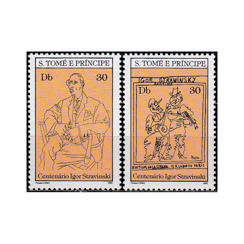 Sao Tome and Principe stamps (1982) for sale. Igor Stravinsky