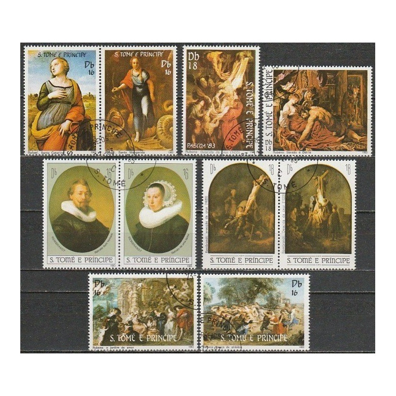 Sao Tome and Principe 1983. Easter, Paintings (Rubens, Rembrandt, Raffaelo)