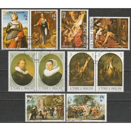 San Tomė ir Prinsipė 1983. Velykos, paveikslai (Rubensas, Rembrantas, Rafaelis)