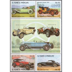 Sao Tome and Principe stamps (1983) for sale. Vintage cars (Mercedes-Benz)