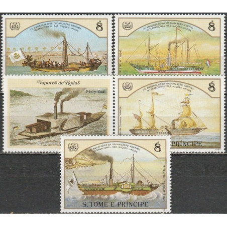 San Tomės ir Prinsipės pašto ženklai (1984). Garlaiviai