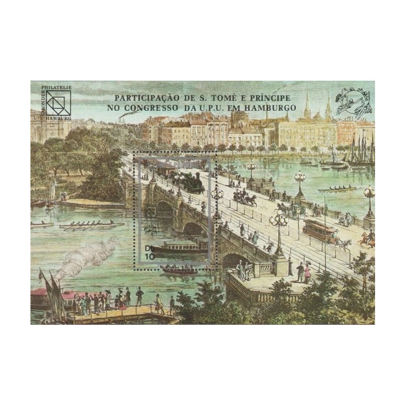 Sao Tome and Principe stamps (1984) for sale. Lombard Bridge in Hamburg