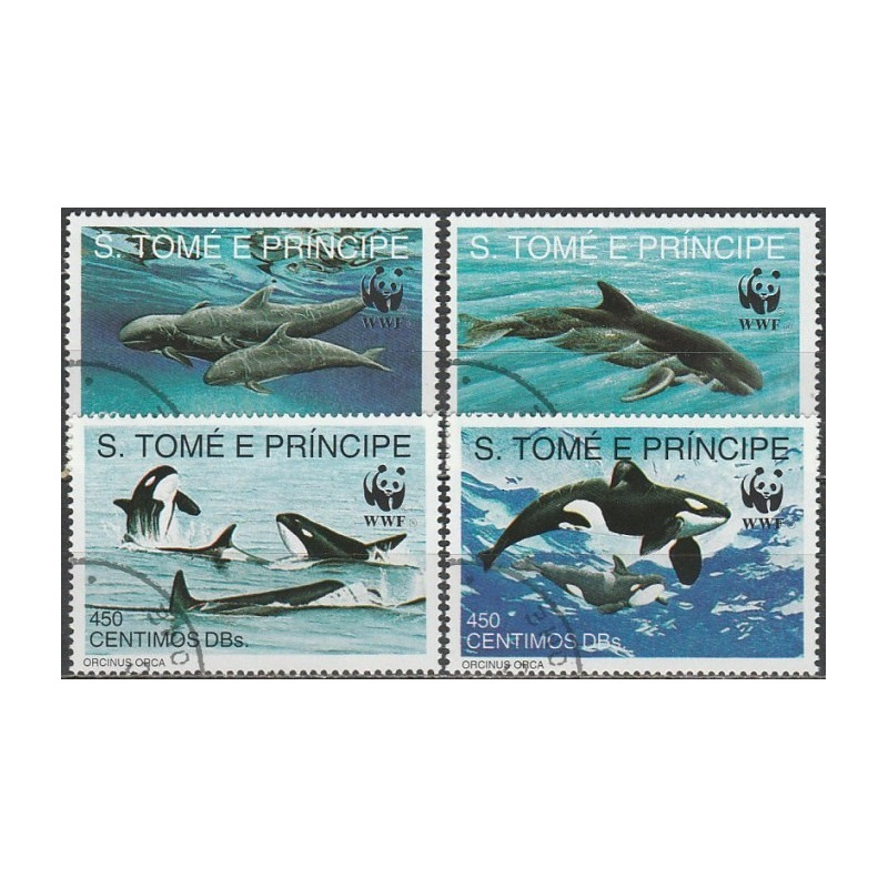 San Tomės ir Prinsipės pašto ženklai (1992). Jūriniai žinduoliai